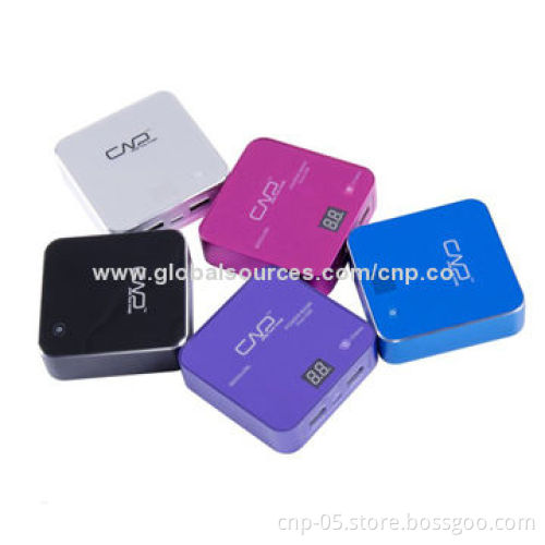 Aluminum Power Bank with 6,600mAh Capacity, Dual-USB Output and Smart Power Indicator